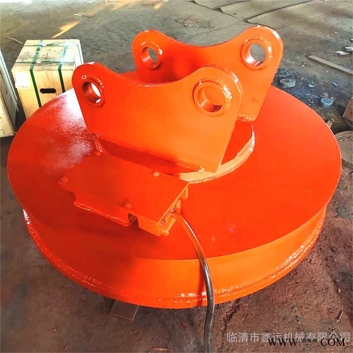 废铁电磁铁 挖机磁铁吸盘生产厂家 鑫运吸力大多种型号 电磁废钢起重电磁铁图4