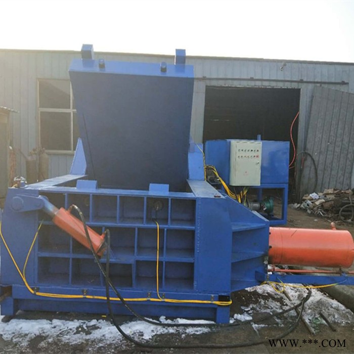 睿迪牌多功能废铁金属压块打包机 钢屑刨花压块机视频图6