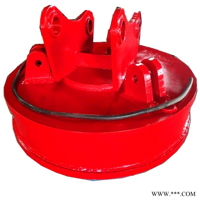 挖机改废铁吸盘加发电机 MW5-90L起重圆形吸盘 勾机电磁吸盘图6