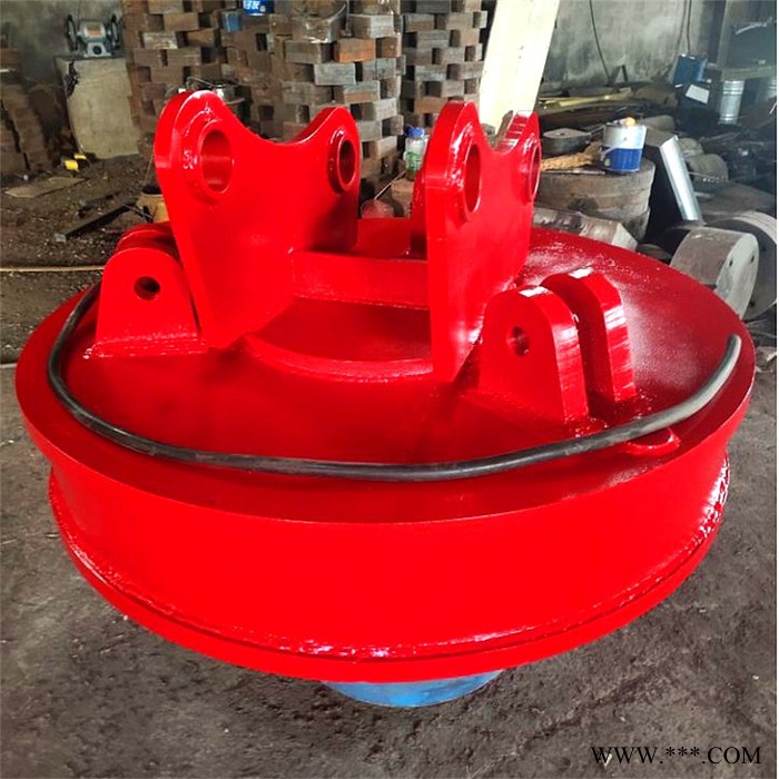 挖机改废铁吸盘加发电机 MW5-90L起重圆形吸盘 勾机电磁吸盘图7