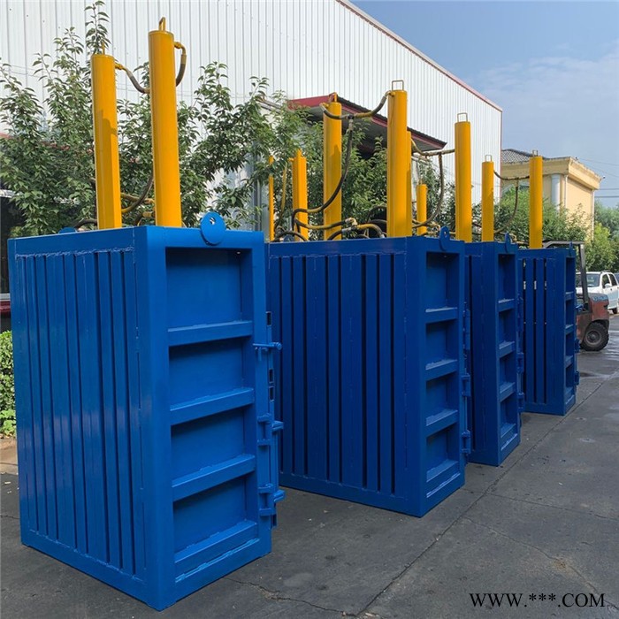 热卖小型立式液压打包机 废铁压块机工作视频 40吨立式热卖款图8