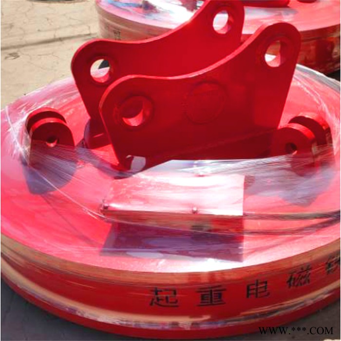 鑫运供应 工业用起重电磁铁 直径130cm钩机加装废钢磁铁吸盘 价格图4