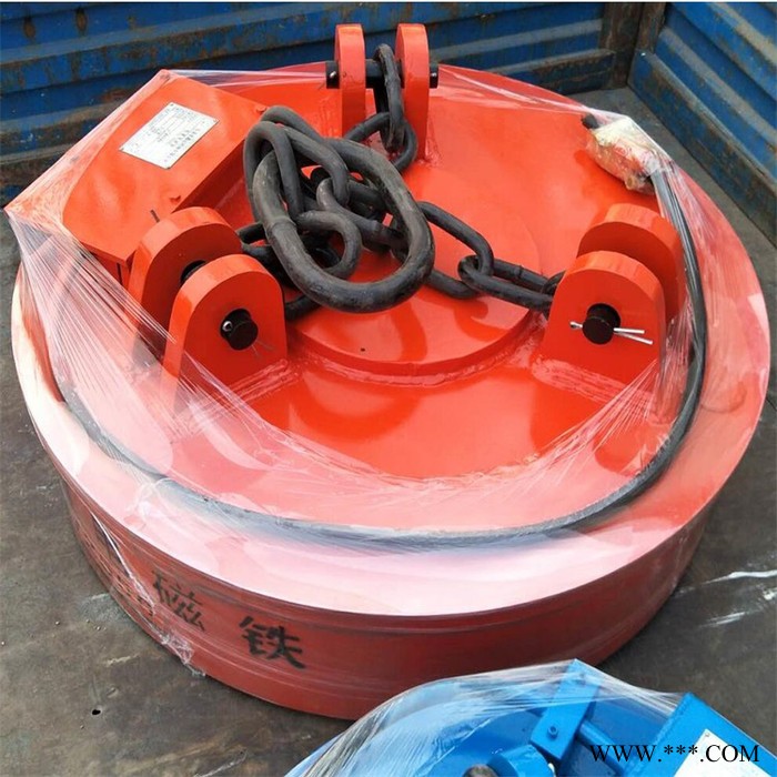 搬运废铁磁盘 MW5高温型吊运废钢用起重电磁铁生产厂家价格优惠 废钢圆形电磁吸盘 电磁铁吸盘价格图4