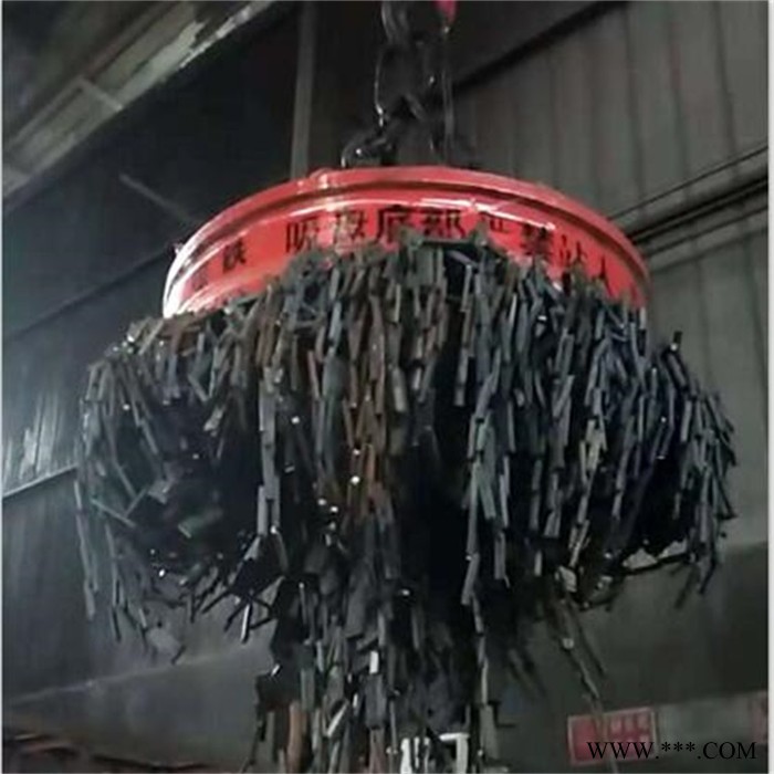 现货供应挖掘机圆形起重电磁吸盘 1.2米吊运废钢起重电磁铁 1.2米废钢废铁吸盘图7
