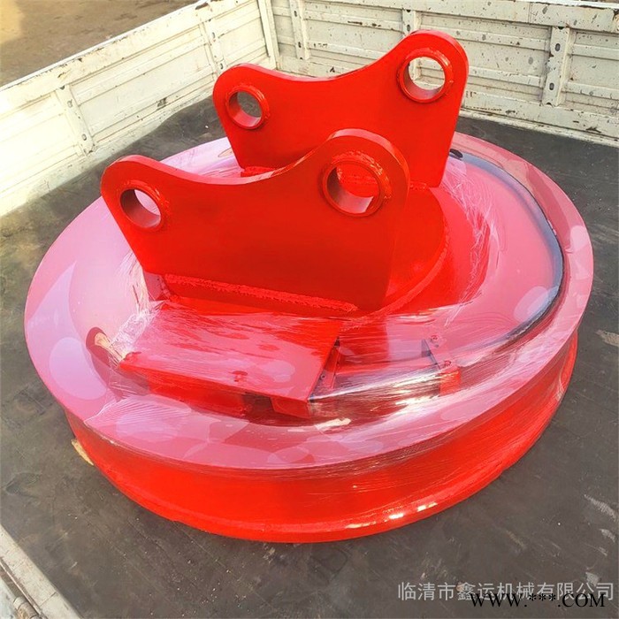 现货供应挖掘机圆形起重电磁吸盘 1.2米吊运废钢起重电磁铁 1.2米废钢废铁吸盘图3