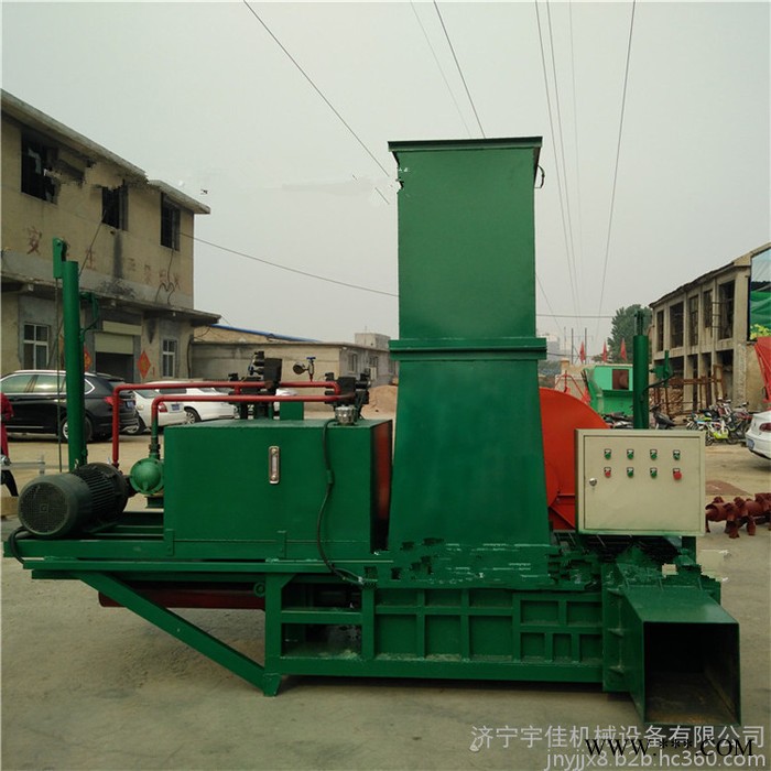 废品易拉罐压缩打块机 废铁丝液压压块机厂家图2