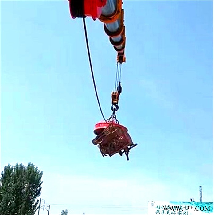 抓钢机起重吸盘深圳吊车装卸废钢磁铁吸盘图4