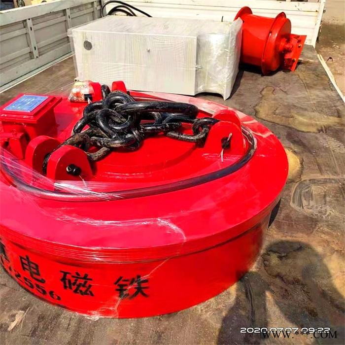 废钢电磁铁 起重 厂家鑫运 吸盘式电磁铁 高温电磁吸铁盘图6