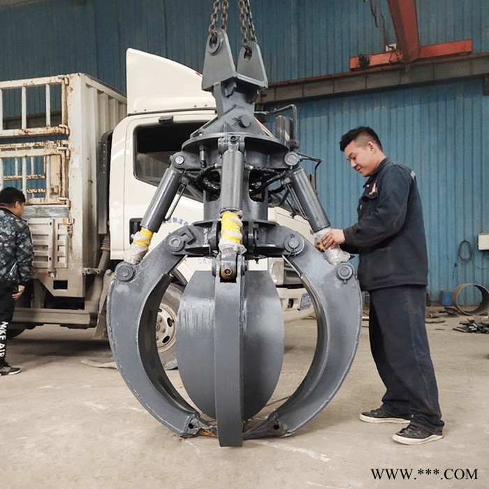 小型抓钢机厂家 抓取工业废铁 厂家定制 3吨行车抓斗图7
