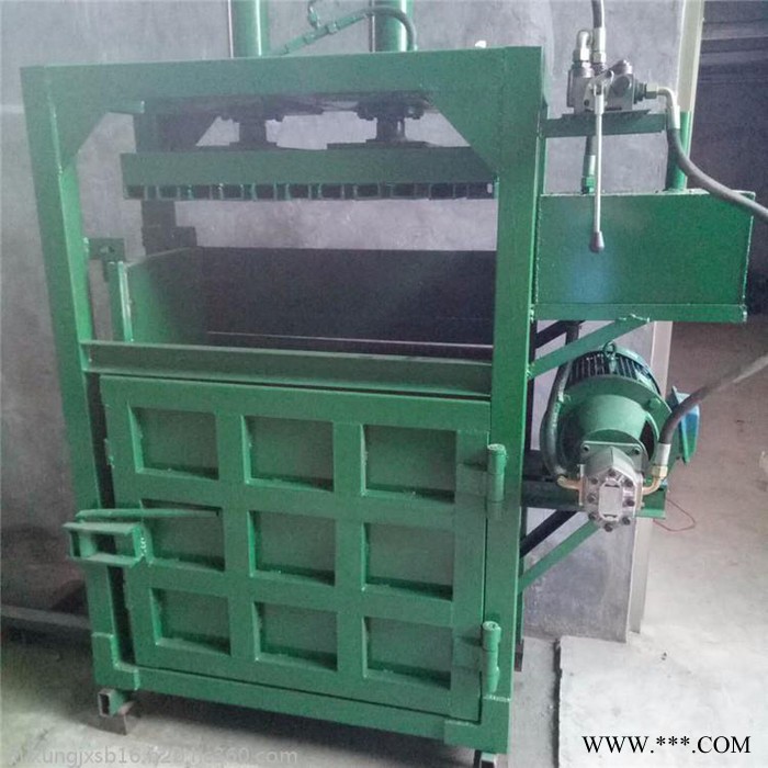 塑料袋翻包打包机 铁刨花压块机 半自动立式废纸打块机富兴厂家图8