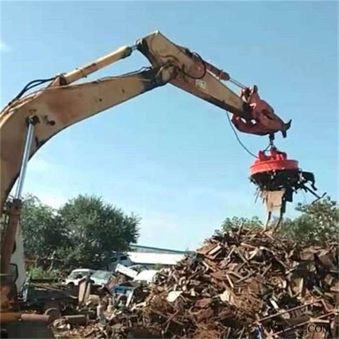 挖机电磁铁吸盘 装载机电磁铁 圆形吸盘废钢起重电磁铁吸盘图2