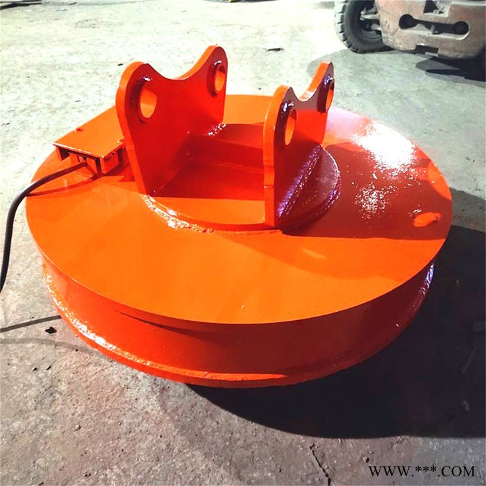 1.2米1.5米起重电磁铁 高温冶金车间起重圆形废钢厂用电磁铁吸盘 鑫运图2