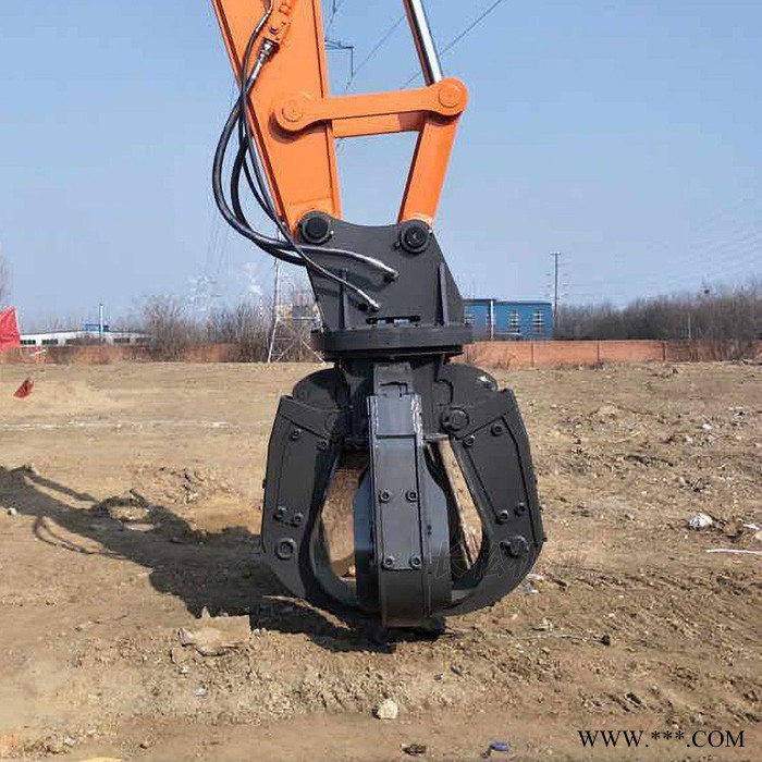 挖机属具莲花抓 多瓣莲花抓 360度旋转五瓣抓 固定式莲花抓 抓废钢废铁机图2