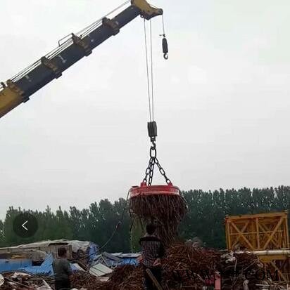 挖掘机起重磁铁 挖掘起重磁铁吸盘厂家洪江圆型废钢吸盘价格图3