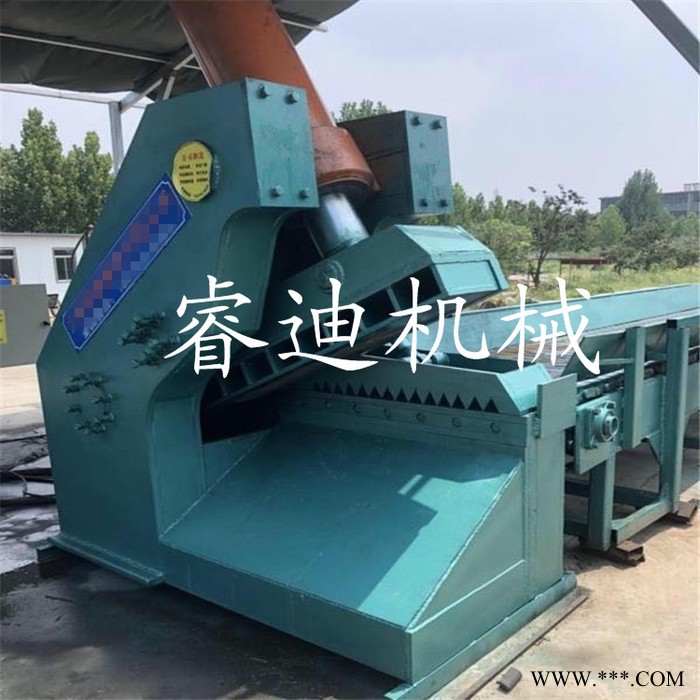 睿迪牌废铁切断设备 废金属剪切机 卧式液压鳄鱼剪价格图4