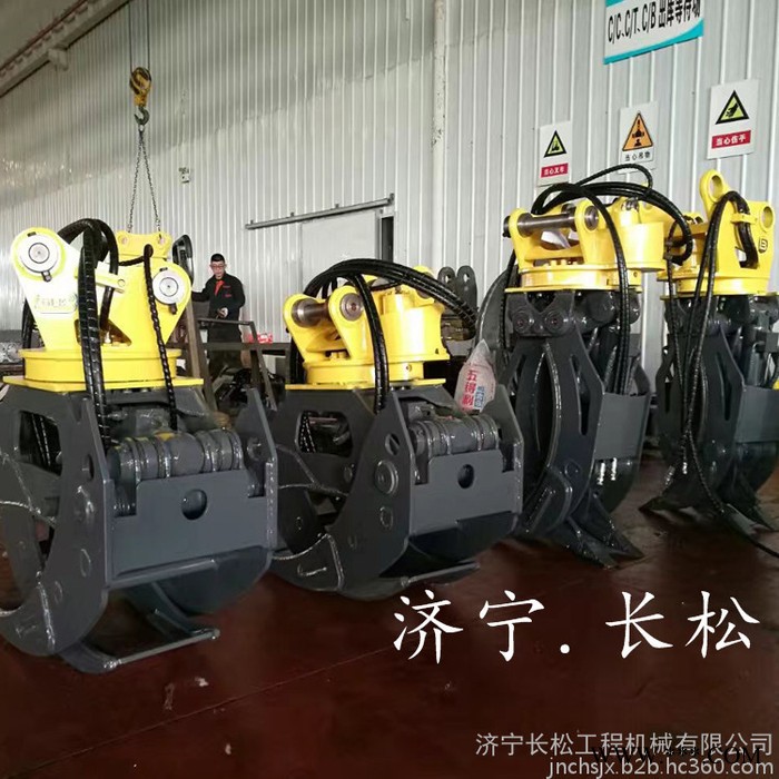 5-9吨挖掘机抓木器 抓钢抓废铁液压多功能轮式夹木器 机械旋转抓木机抓石器图5