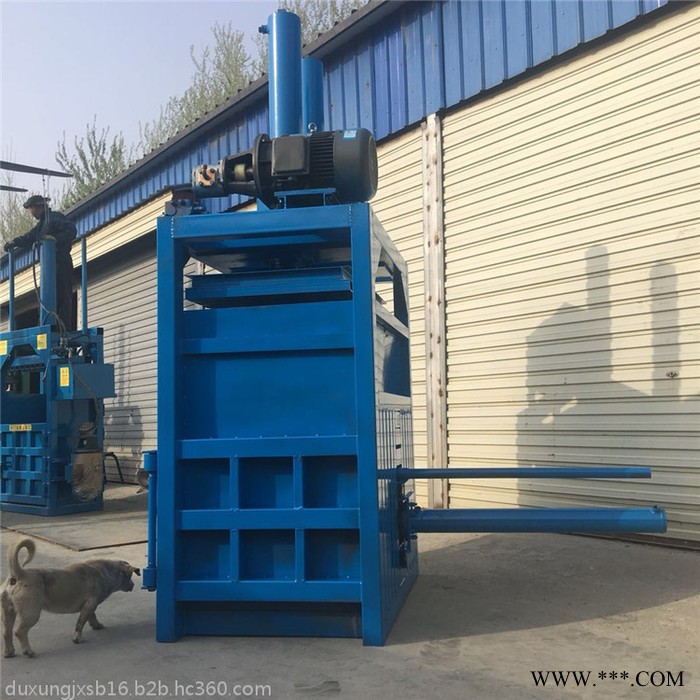 塑料泡泡袋挤包机价格 半自动废品废料打包机 双缸旧油桶压扁机厂家图4