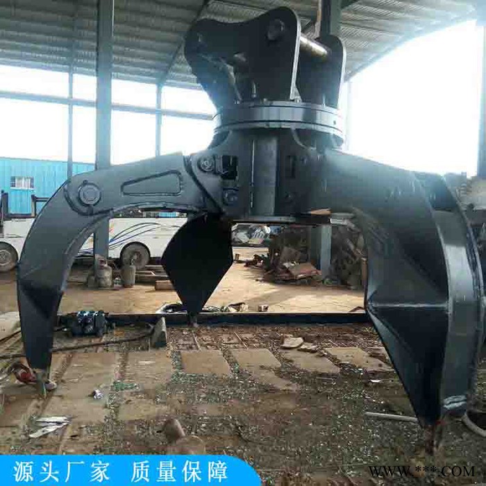卡博恩液压抓钢机 旋转抓木器 双缸有力固定式抓废铁抓钢机价格图6