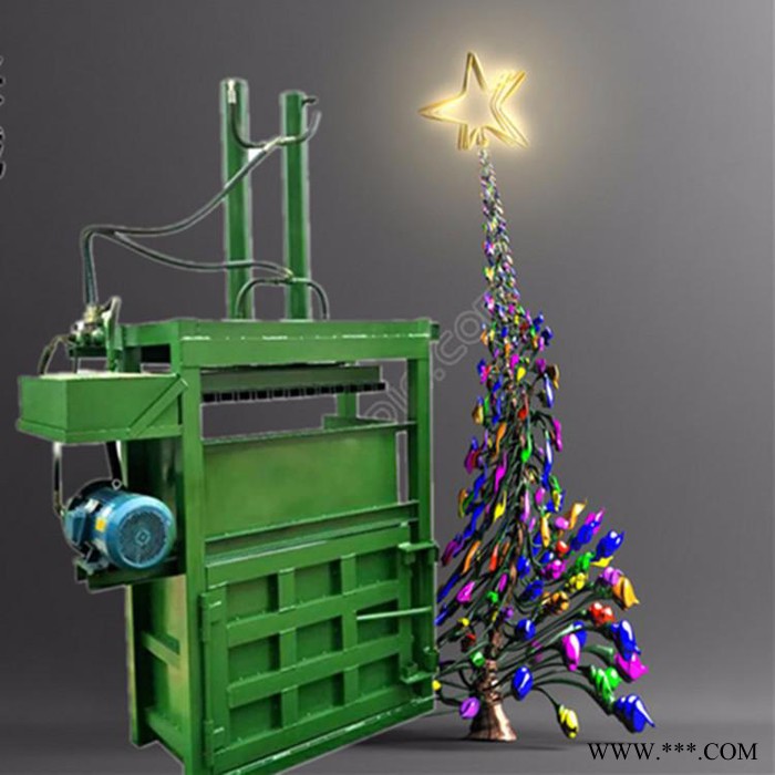 油漆桶铁桶压扁机价格 半自动废纸压块机 服装下脚料打包机厂家图7