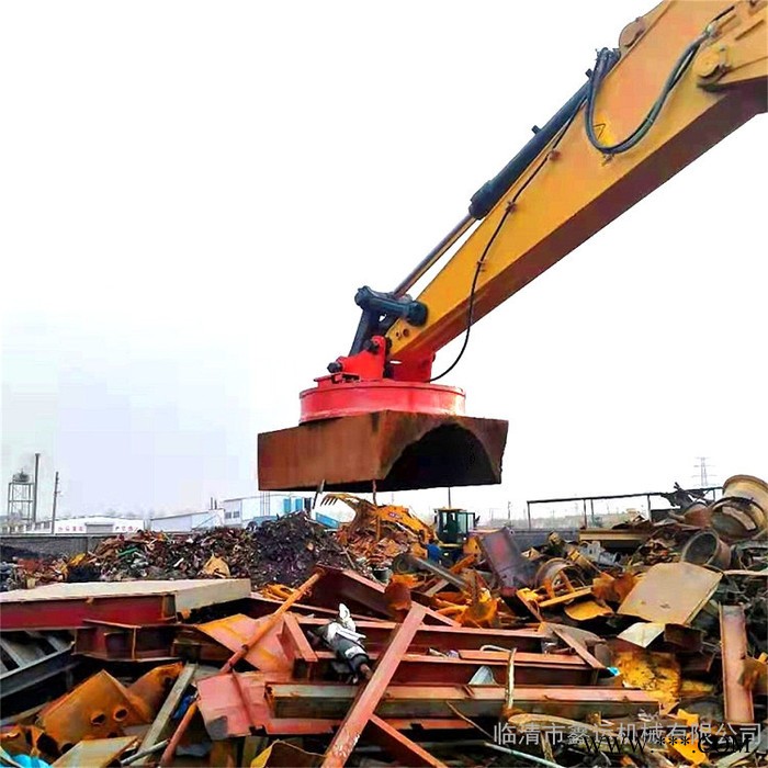 鑫运 吊运起重电磁铁 改装自发电带电磁吸盘 挖掘机配套电磁铁图5