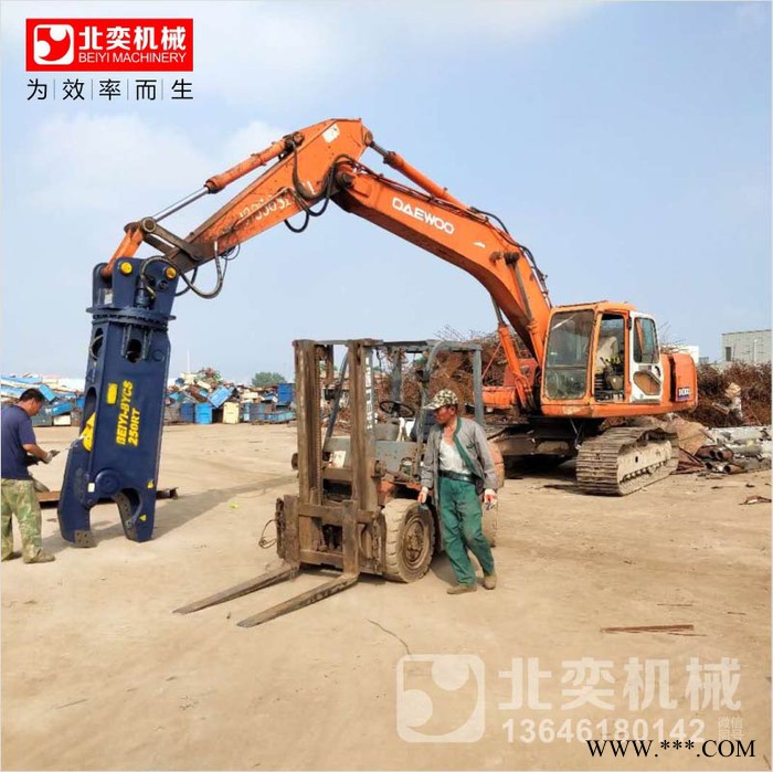 挖掘机型钢剪 钢结构工厂拆除设备 剪切汽车大梁 拆车鹰嘴剪图2