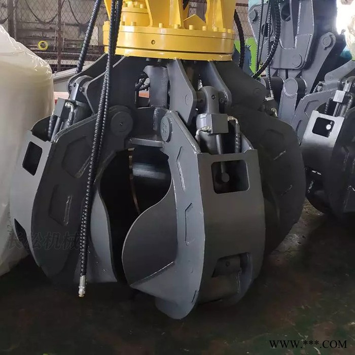 工厂莲花抓 大型挖掘机莲花抓 4瓣爪抓废料钢铁旋转梅花爪  桔瓣莲花抓图2