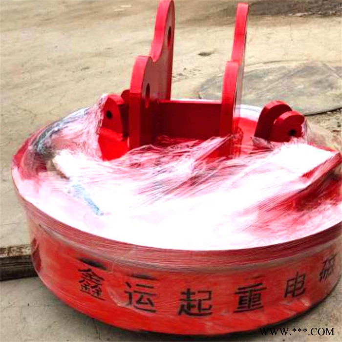 湖北电磁起重吸盘结构合理 吸重比大 钩机加装废钢磁铁吸盘起重图4