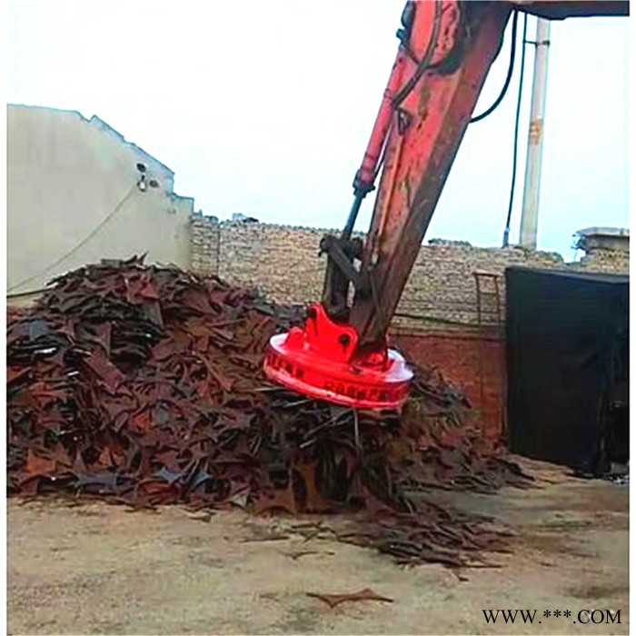行车起重强磁电磁铁 起重电磁废钢电磁铁 鑫运 叉车自发电起重磁铁吸盘图4