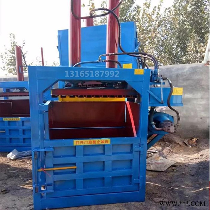 液压半自动废纸打包机 废铁桶压扁机 废品压块打包机厂家定做图2