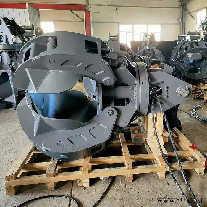 五瓣莲花抓钢器 液压旋转莲花抓 20吨挖掘机加装多瓣废铁抓图5