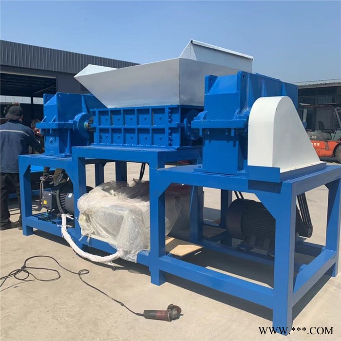 睿迪800型小型双轴撕碎机废铁废钢金属撕碎机图7