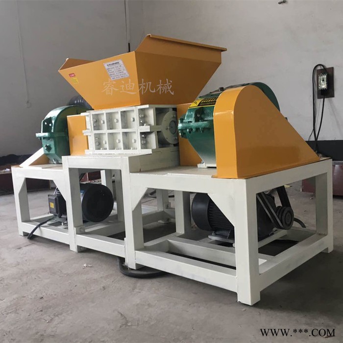 睿迪800型小型双轴撕碎机废铁废钢金属撕碎机图2