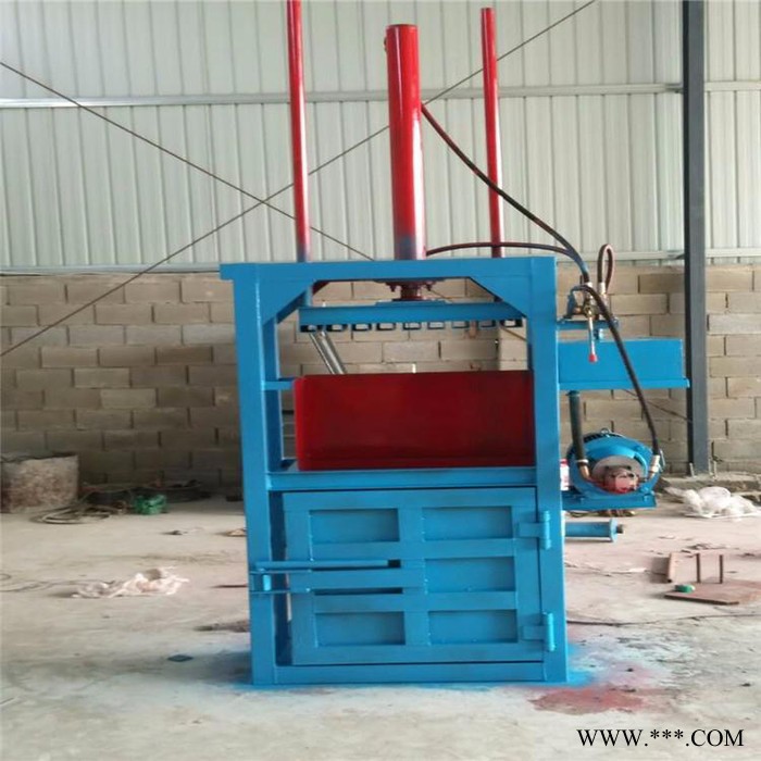 立式铁皮桶压扁机 纸管下脚料压块机图片 半自动废纸打包机厂家图7