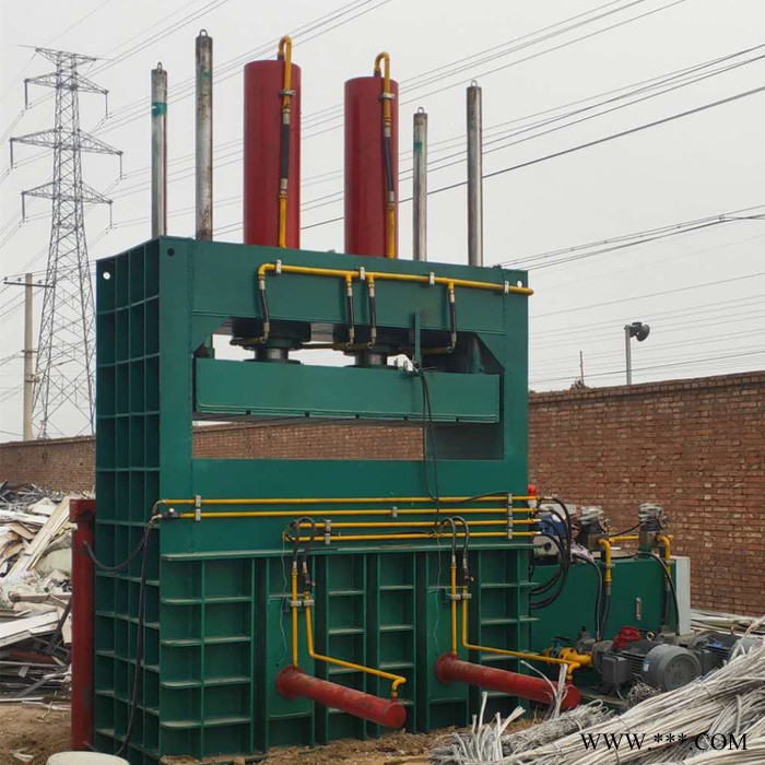 久源 废铁边角料压块机 立式自动废钢压块打包机 新型不锈钢打包机 诚信经营图5