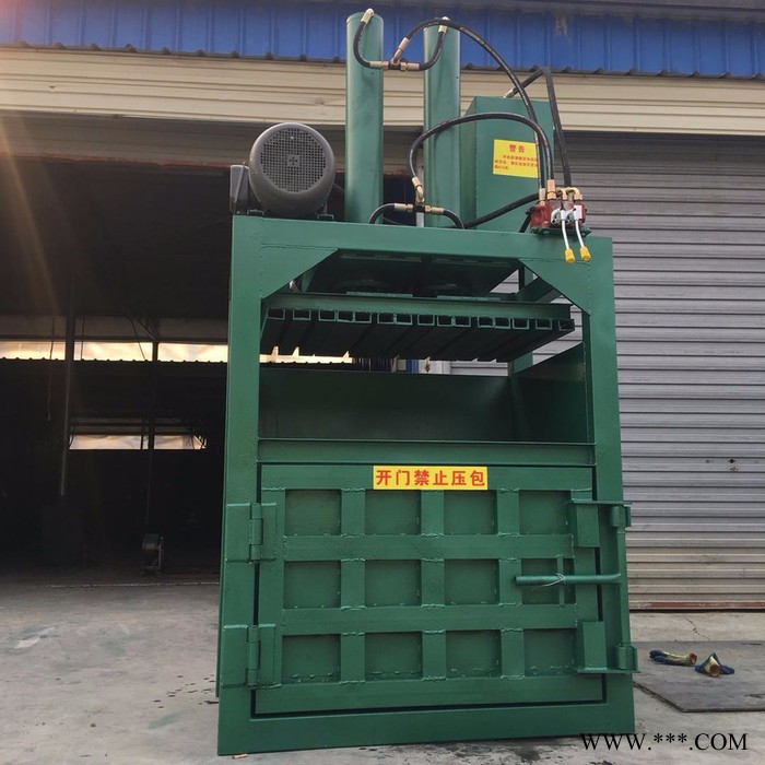 树叶秸秆打扁机160吨立式液压金属压块机80吨双杠废铁桶打扁机图6