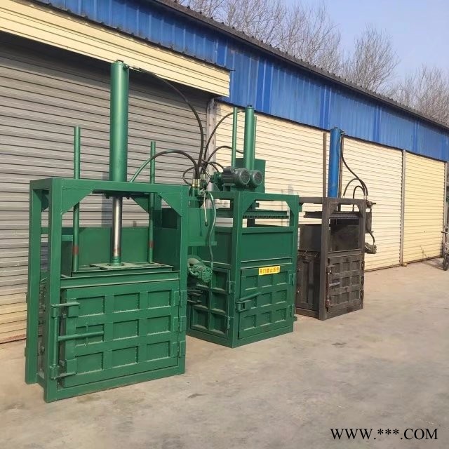 树叶秸秆打扁机160吨立式液压金属压块机80吨双杠废铁桶打扁机图7