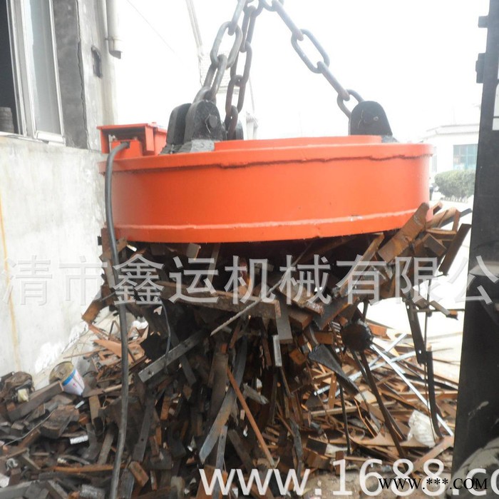 装卸废铁块起重电磁铁 圆形起重电磁铁吸盘 鑫运厂家批发图2