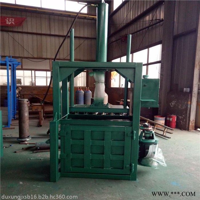 立式薄铁皮压扁机 立式废纸废料打块机价格 废铁桶压块打包机厂家图2