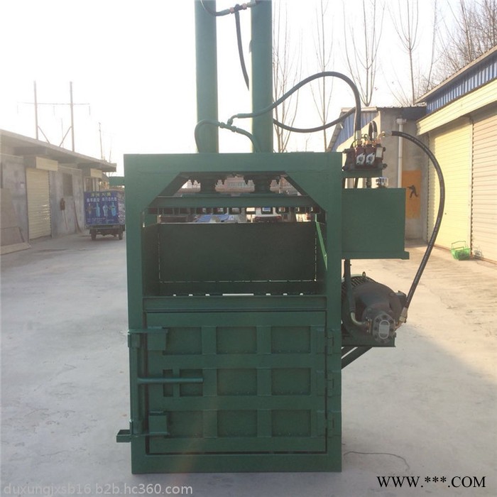 立式薄铁皮压扁机 立式废纸废料打块机价格 废铁桶压块打包机厂家图7