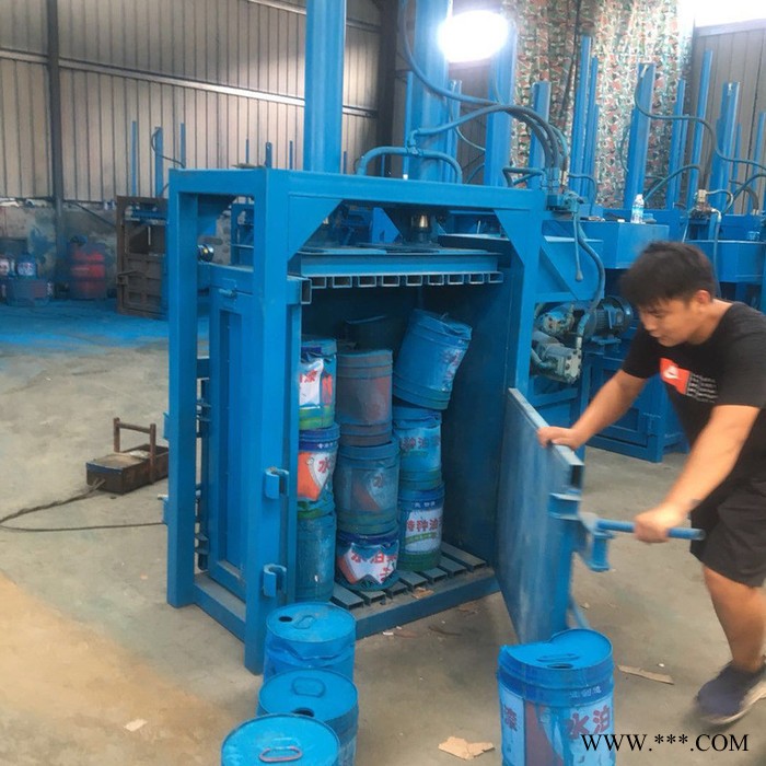 编织袋液压20吨打捆机 废铁桶50吨双缸立式液压打包机图7