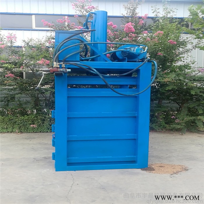 液压废纸打包机 编织袋废品废铁压块机 涂料桶压扁机图7