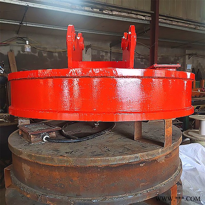 挖掘机永磁发电电磁铁 起重吸铁盘价格 吊装生铁快电磁铁图5