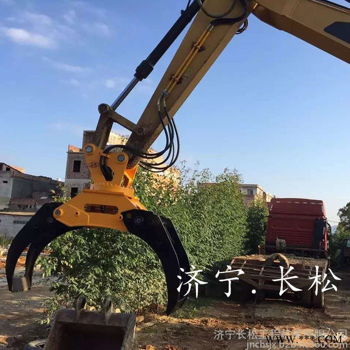 抓草抓木器 ZX305抓木器 抓废铁抓木器360度旋转抓木器抓钢材抓木器图2