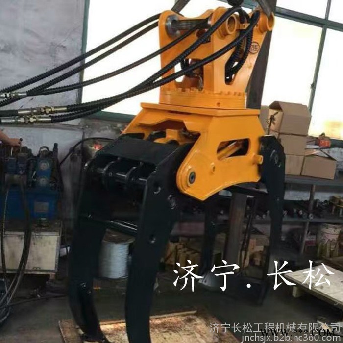 多功能挖机抓木器厂家 废铁废钢抓石器夹木器 进口液压旋转抓木器图5
