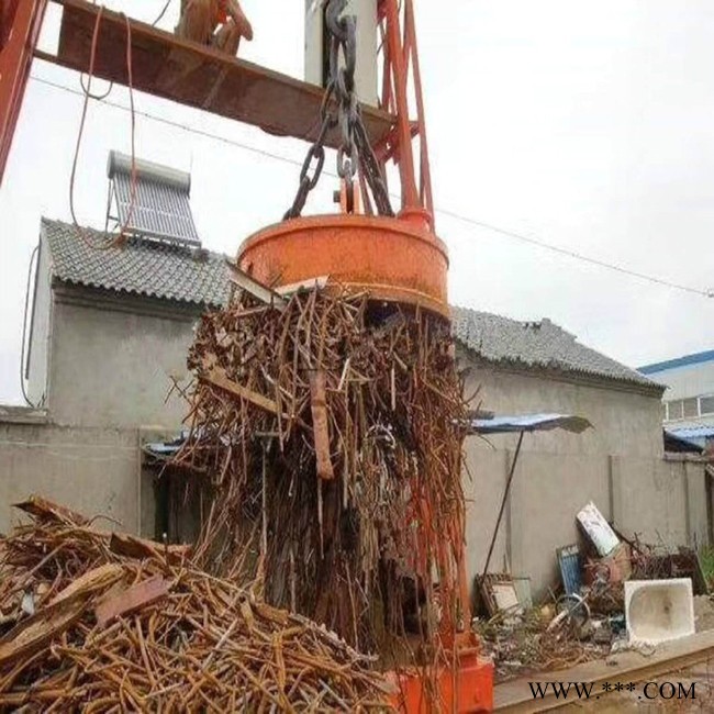 圆形电磁吸盘_废铁场用吸力大操作稳电磁吸盘