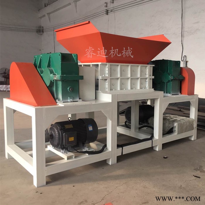 睿迪400型金属废铁撕碎机多功能橡胶轮胎撕碎机图8