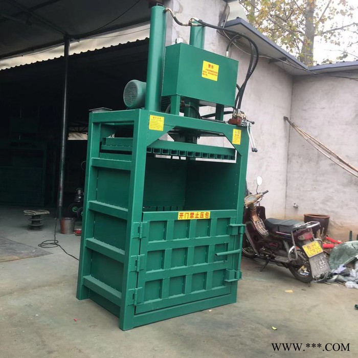 佳鑫 废铁屑专用压块机 麻包编制袋快速压缩压扁机 立式液压废纸打捆机图5