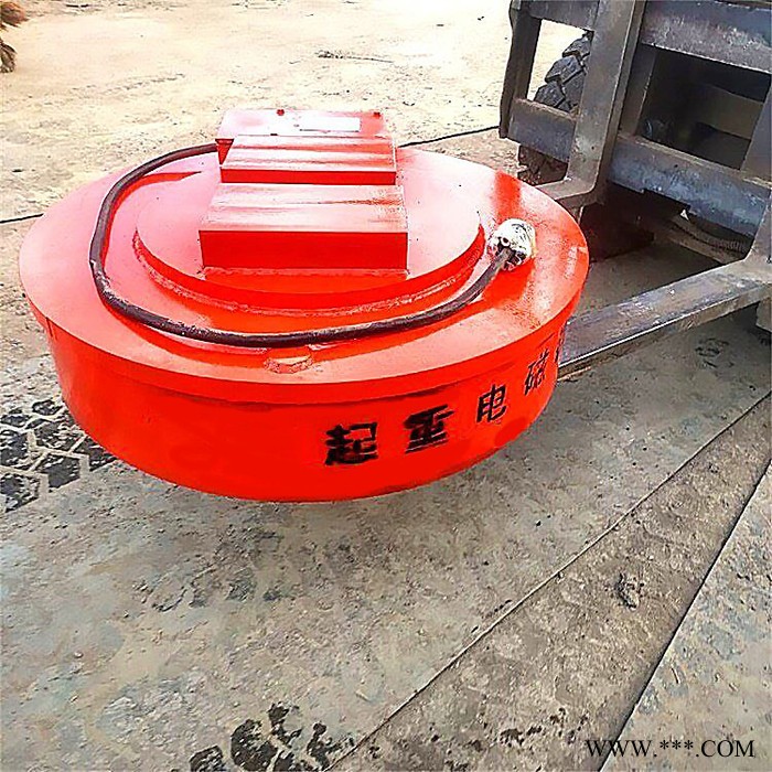 挖机改吸盘装卸废铁 鑫运起重电磁吸盘厂家 欢迎选购强磁吸盘图2