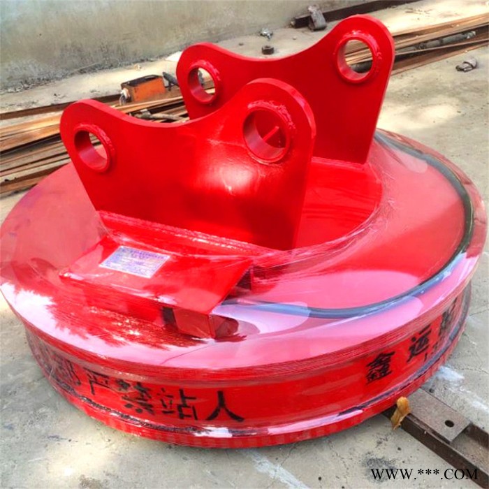 叉车起重电磁铁报价 鑫运 90公分吸废钢用吸盘电磁铁 强磁厂家供应图4