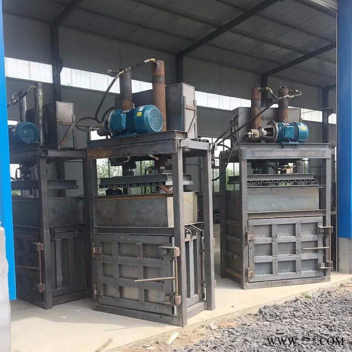 塑料瓶打包机图片 10吨小型废铁纸打块机 物流仓库废料压块机价格图2